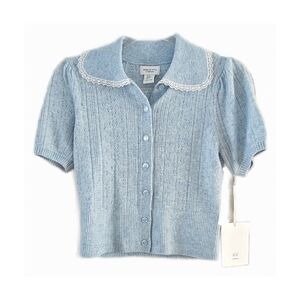 Song Of Style Shortsleeve Lace Collar Cardigan